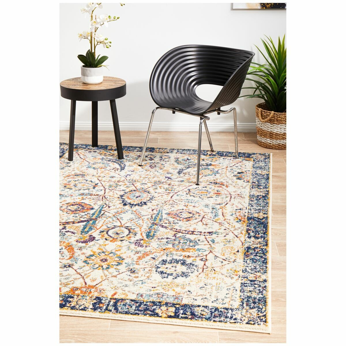 Rug Culture Evoke Extra Large Ivory Rug - Power Loomed Polypropylene, Persian Style - EVO255IVO400X300