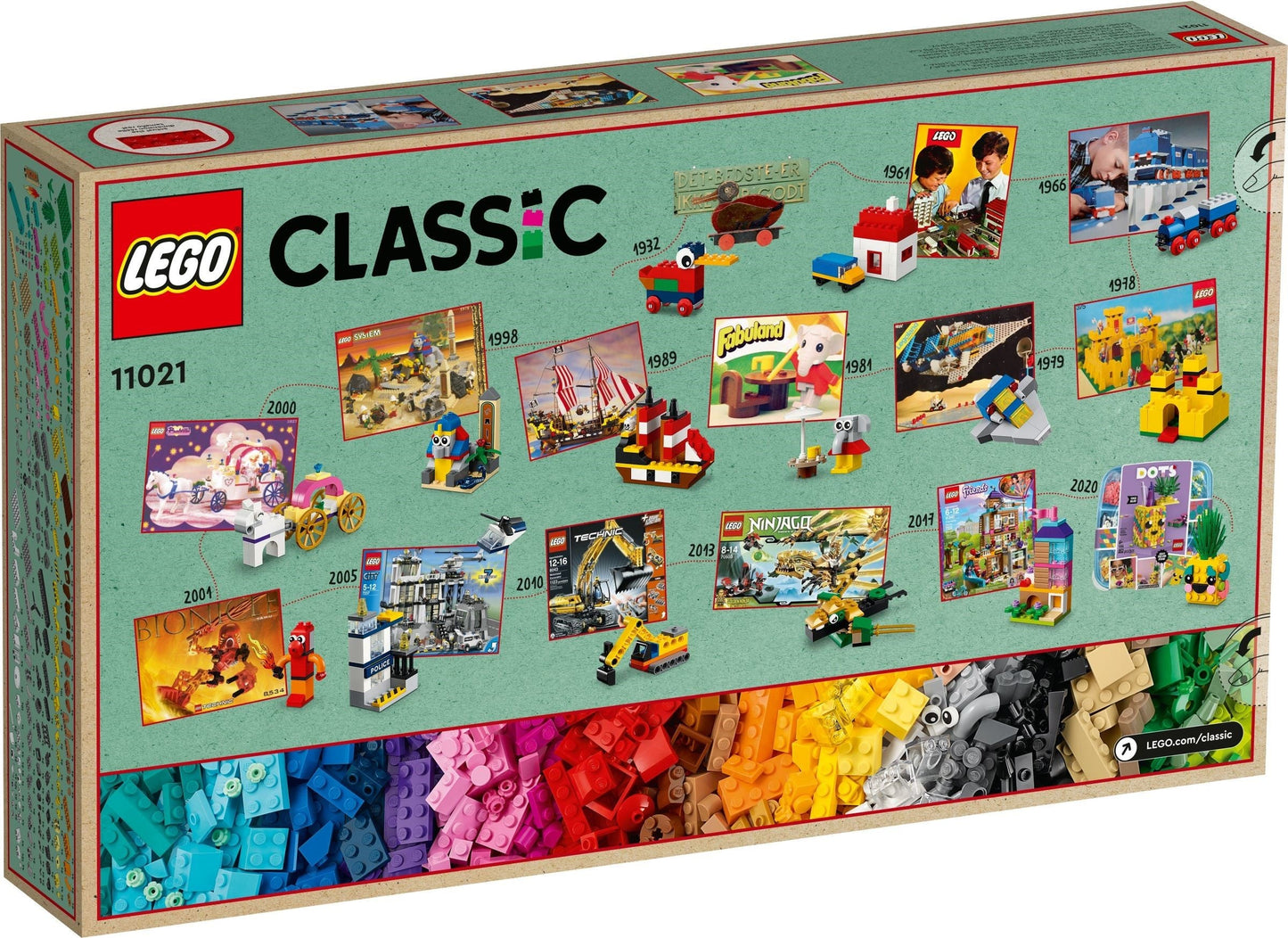 LEGO 11021 Classic 90 Years of Play Building Set (1100 Pieces)