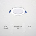 Deta x8 Metal 70mm Tri Colour Dimmable LED Downlight - 5W/6W/7W - White - SuperSaverAU - view 4
