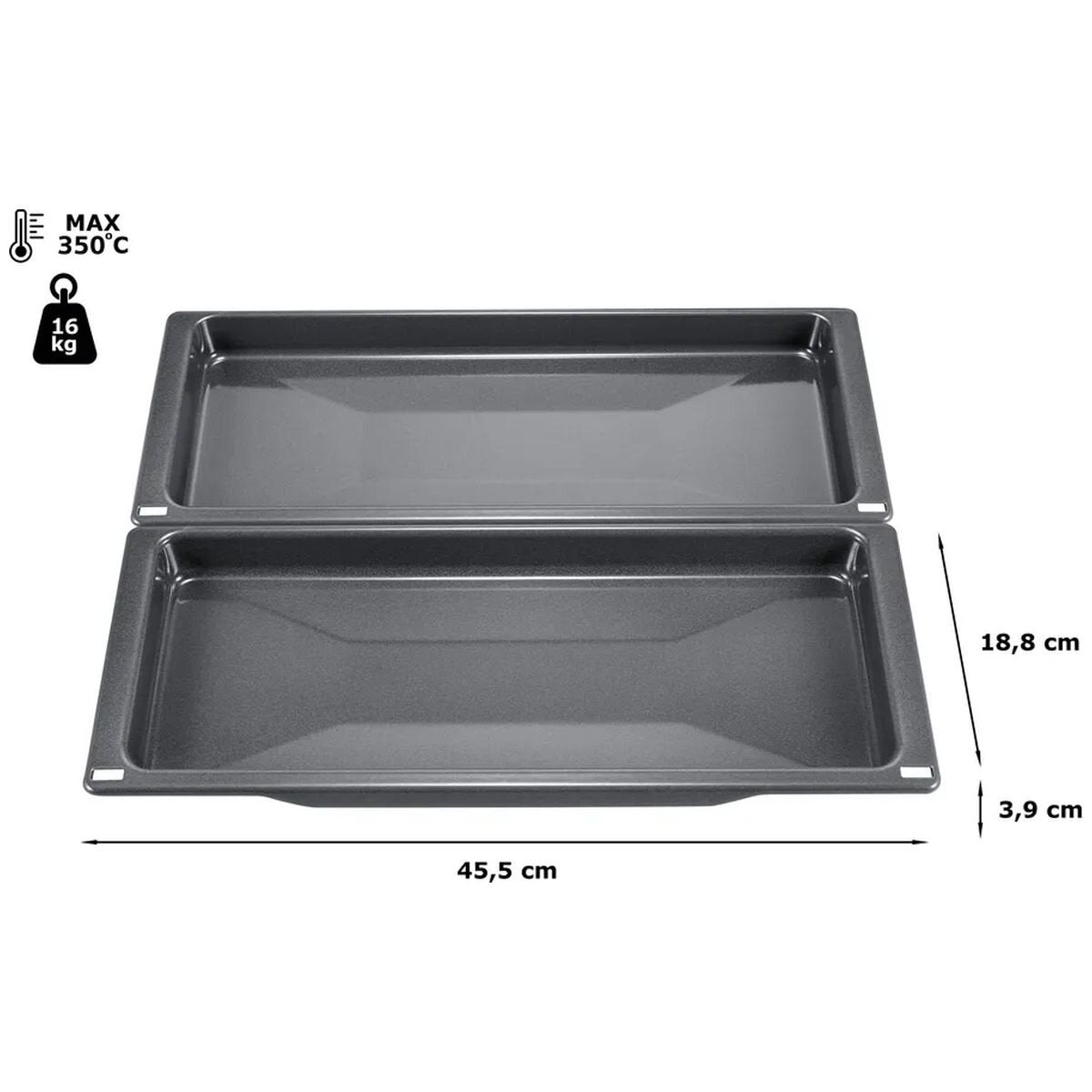 Bosch Slim universal pan - Grey - 455mm wide, 188mm deep, 1.7kg - HEZ530000