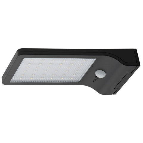 Arlec Black Ritter Sensor Solar Wall Light - 192mm Plastic - 400 Lumens - SuperSaverAU - view 1