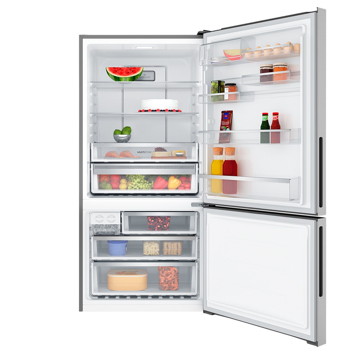 Electrolux 496L bottom mount fridge - stainless steel, EvenTemp, 6 star energy rating - EBE5002SD-R