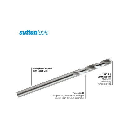 Sutton Tools No 30 Panel Drill Bit 2 Pack M2 HSS 135° Self Centering