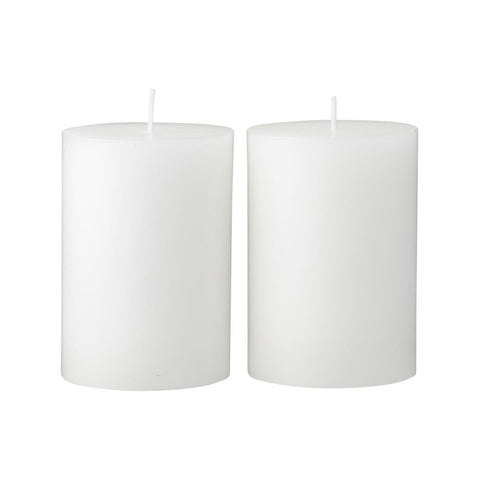 Citronella White Pillar Candle 2 Pack - 10cm - Mosquito Repellent - SuperSaverAU - view 1
