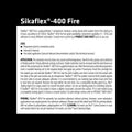 Sikaflex 400 Fire Polyurethane Sealant 600ml Grey - 4 Hours Fire Resistance - SuperSaverAU - view 3