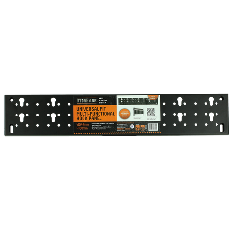Storease Wall Storage System Hook Panel 540 x 100mm - Black - Universal Fit - SuperSaverAU - view 1