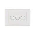Deta White Triple Switch - 3 Gang - Polycarbonate - Standard Design - SuperSaverAU - view 1