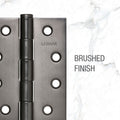 Lemaar Gun Metal Grey Hinge - 100 x 75 x 2.5mm - Fixed Pin - Durable Zinc - SuperSaverAU - view 2