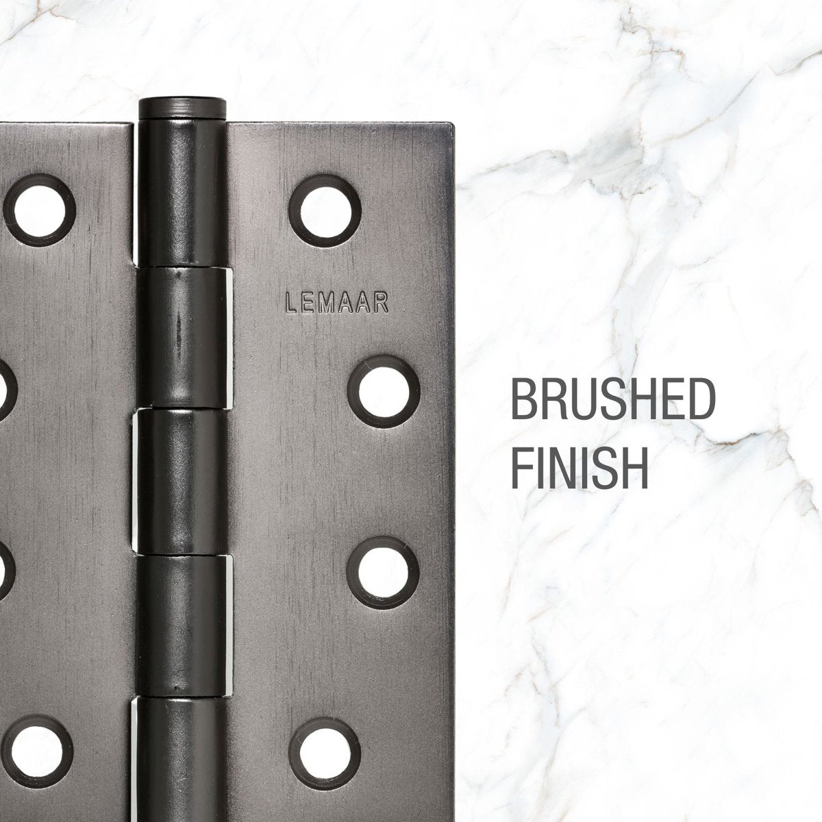 Lemaar Gun Metal Grey Hinge - 100 x 75 x 2.5mm - Fixed Pin - Durable Zinc - SuperSaverAU - view 2