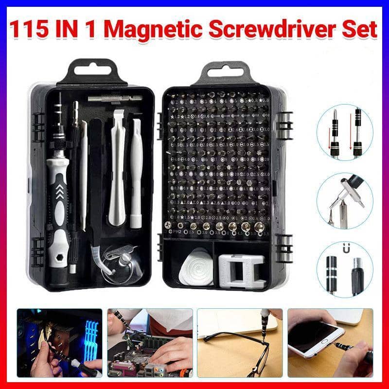 115 Piece Precision Screwdriver Set, Torx Computer Phone Watch Repair Tool Kit