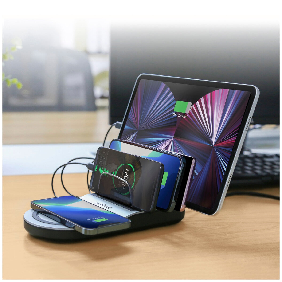 mbeat Gorilla Power 50W Qi Certified Multi-Device USB & Wireless Charging Dock MB-UWC-5K