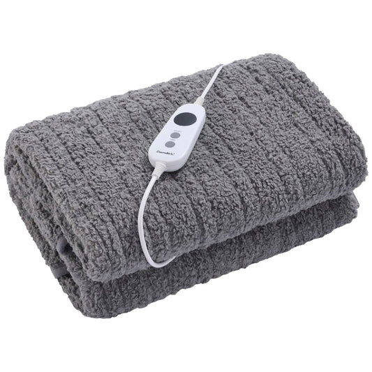 Dreamaker Teddy Fleece Heated Throw Grey