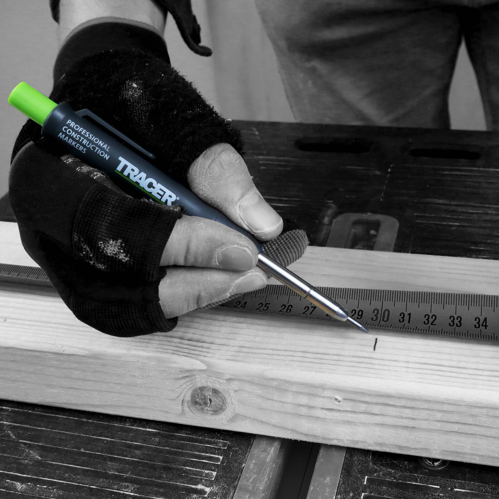 TRACER Deep Pencil Marker with Site Holster, 2B Lead