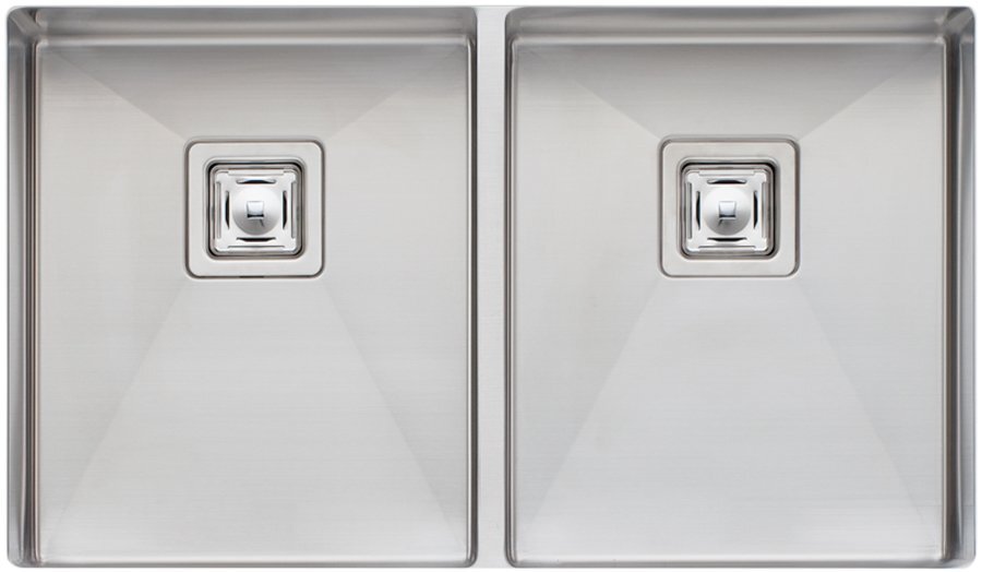 Oliveri Professional Series double bowl undermount sink - 304 grade steel, bowl protectors included - PR1163U