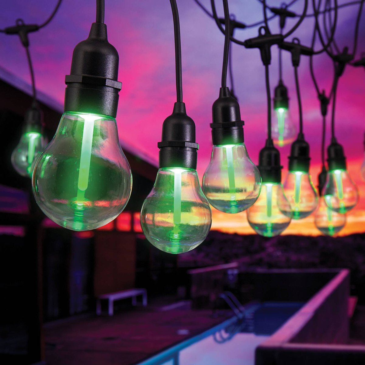 Lytworx Colour Change Connectable Minorca Party Lights 12 Bulbs - 6.6m - 15 Colour Modes - Indoor/Outdoor Use - SuperSaverAU - view 4