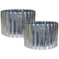Greenlife Garden Border Edging Corrugated Galvanised Steel 6m x 150mm 2 Pack