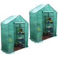 Greenlife Walk-in Greenhouse 2 Tier Twin Pack With PE Cover 195 x 143 x 73 cm - SuperSaverAU - view 2