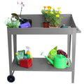 Greenlife Potting Bench Table Slate Grey 100 x 55 x 101cm - SuperSaverAU - view 1