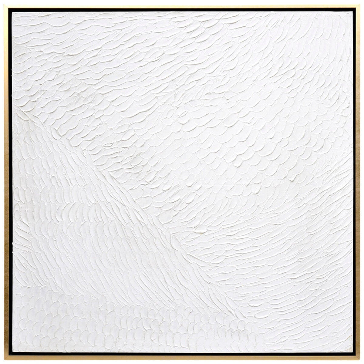 CAFE LIGHTING & LIVING Snow White Canvas Painting 1100x1090mm Gold Frame - SuperSaverAU - view 1