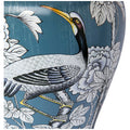 Cafe Lighting and Living Seraphine Blue Bedside Lamp White Linen Shade Ceramic Base — image 2