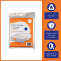 Packz Double Queen Mattress Cover - 2500 x 1600 x 300mm - Clear - Reusable Protection - SuperSaverAU - view 5