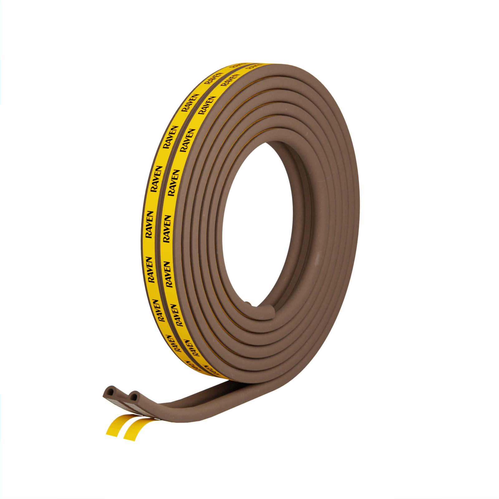 Raven RP48 5000mm Brown Self Adhesive EPDM Rubber Weather Strip