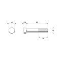 Zenith Hot Dip Galvanised Hex Head Bolts M10 x 60mm 25 Pack - SuperSaverAU - view 4