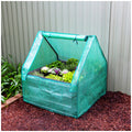 Greenlife Raised Garden Bed Charcoal With Drop Over Greenhouse 85 x 85 x 45cm - SuperSaverAU - view 1