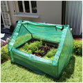 Greenlife Garden Bed Slate Grey 120 x 90 x 30cm With Drop Over Greenhouse - SuperSaverAU - view 1