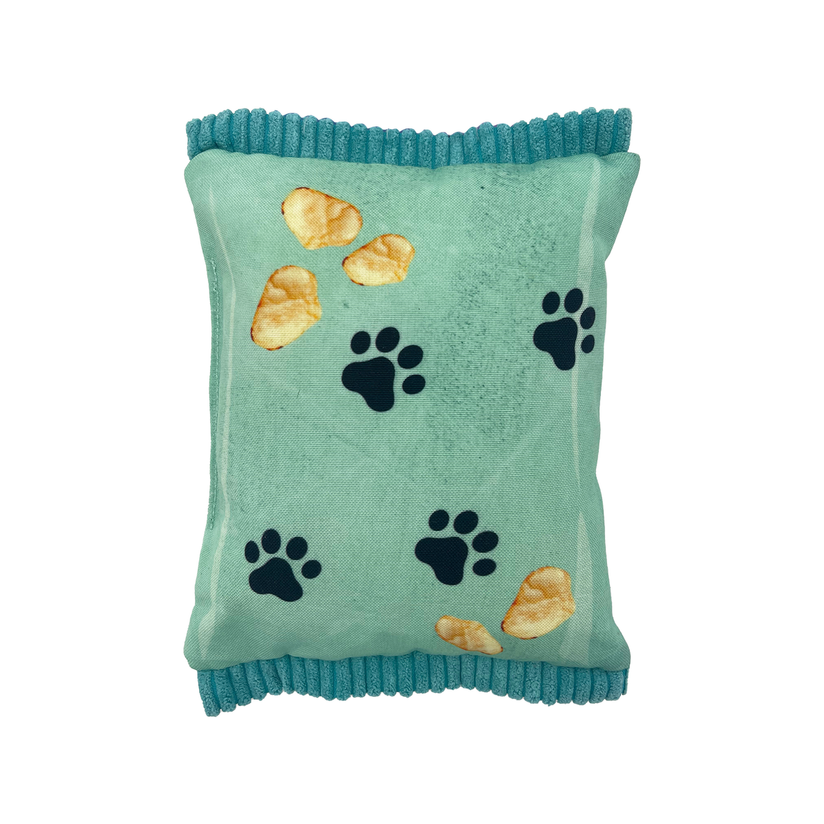 Baxter Bone Salty Dog Chips Pet Toy - Plush Crinkle Toy 170mm - Aqua - SuperSaverAU - view 3