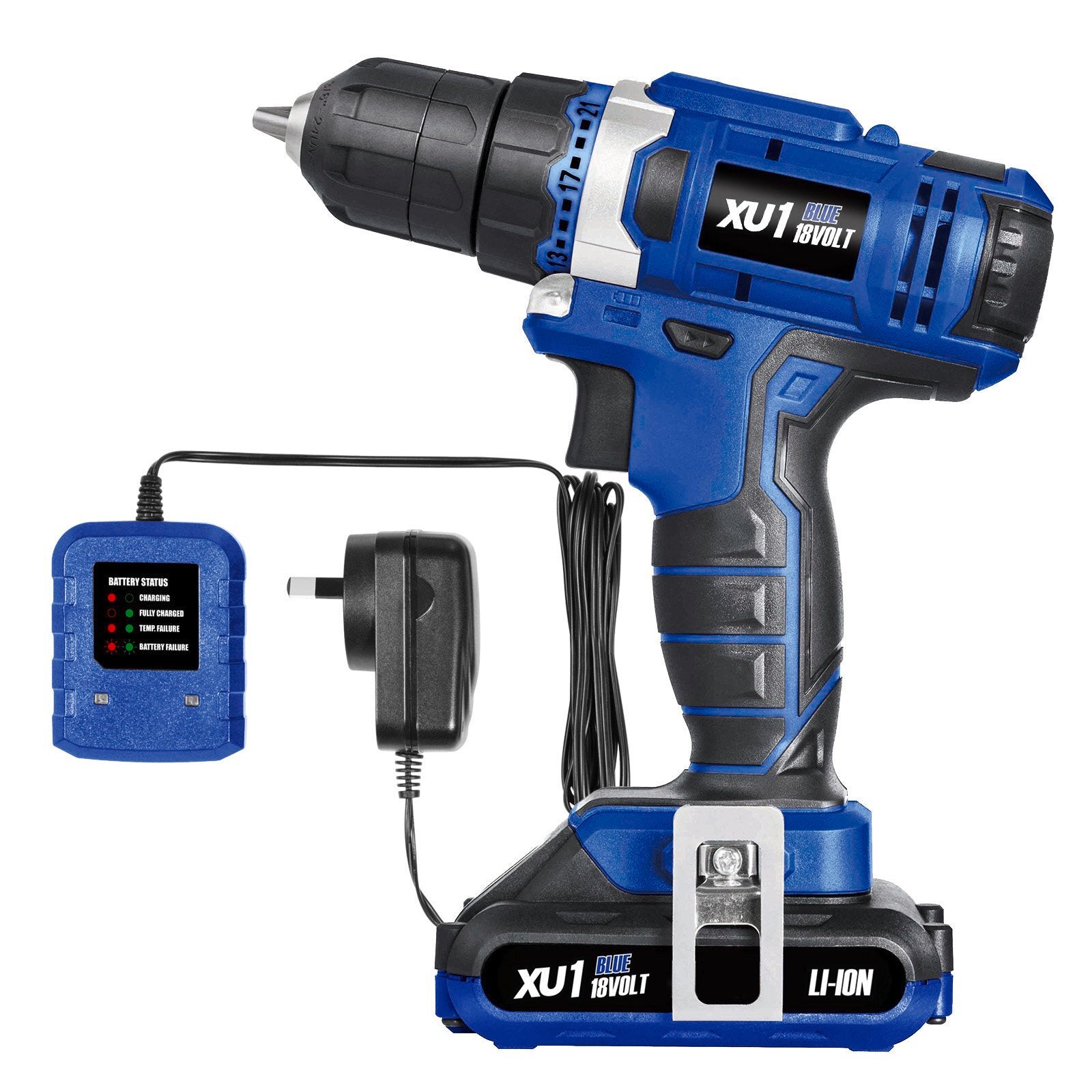 XU1 18V Cordless Drill Driver Kit with Battery and Charger XLDDK-180