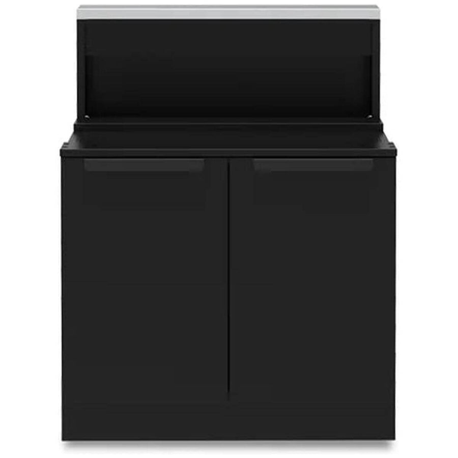 Broil King Baron MOK Cabinet - Black Galvanised Steel with Stainless Steel Worktop, Soft-Close - 815210