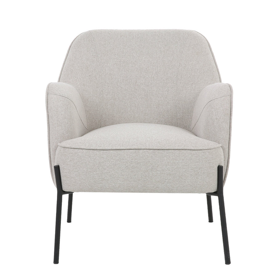 ONEX HuGo Upholstered Armchair Ivory - SuperSaverAU - view 1