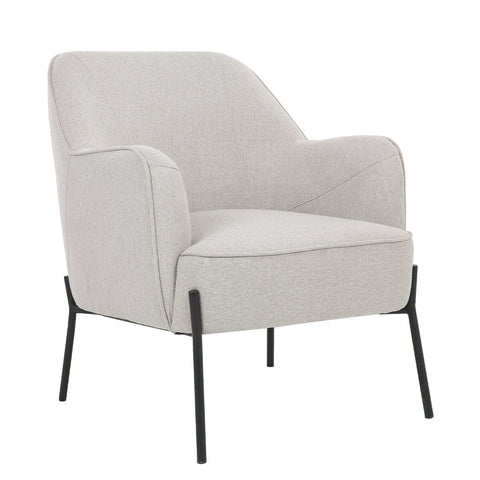 ONEX HuGo Upholstered Armchair Ivory - SuperSaverAU - view 2