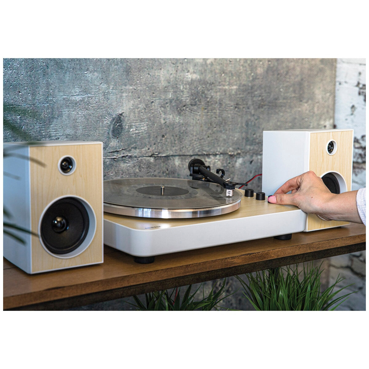Crosley T170 Turntable Shelf System White CRT170A-WH4