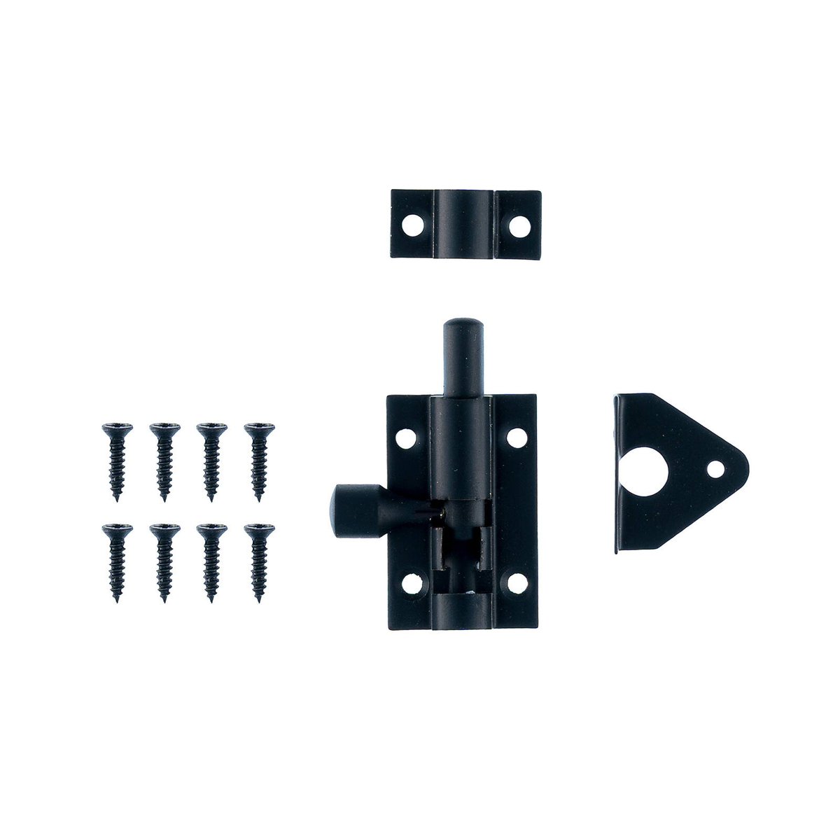 Taskmaster 38mm Barrel Bolt - Matte Black - 38mm - Brass Construction - SuperSaverAU - view 2