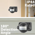 Arlec Movement Activated Security Sensor Light MAL343, 12m Detection Range, Black