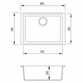 Oliveri undermount sink - 43L single bowl, black granite and quartz composite - ST-BL1560U