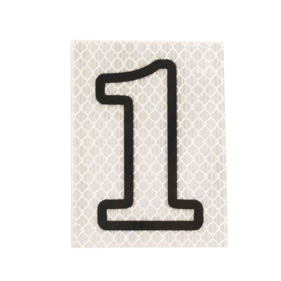 Sandleford 80mm Self Adhesive Night Shine House Number 1 Polycarbonate Reflective Weatherproof - SuperSaverAU - view 1