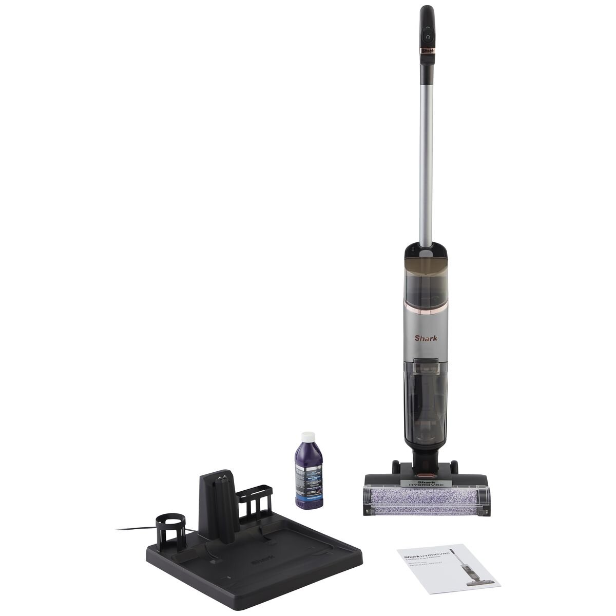 Shark HydroVac cordless 3-in-1 cleaner - vacuums, mops and self-cleans, two-tank system, charcoal - WD210