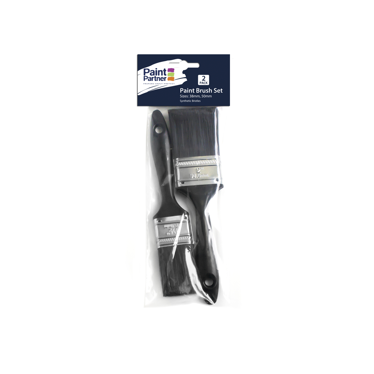 Paint Partner 38mm 50mm 2 Piece Paint Brush Set - Synthetic - Economical - SuperSaverAU - view 1