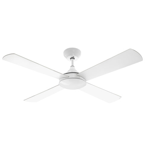 Arlec 130cm White Boston II 4 Blade Ceiling Fan - Remote, 6 Speed, 25W DC, DCF5241