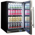 Schmick 105L Under Bench Bar Fridge - Stainless Steel, Lockable Reversible Door, Quiet 43dB - SK116SD