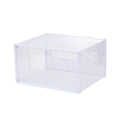 12 Clear Shoe Storage Boxes, Stackable - White