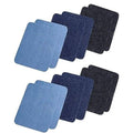 12 Iron-On Denim Repair Patches - Mixed Denim Shades - view 2