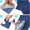 12 Iron-On Denim Repair Patches - Mixed Denim Shades - view 4