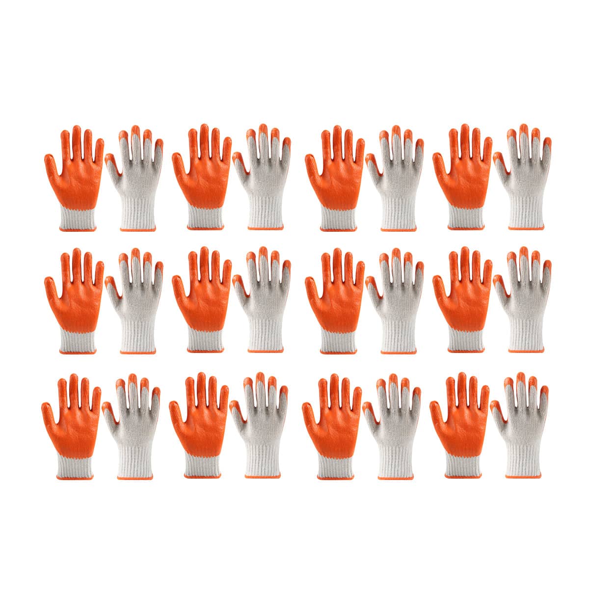 12 Pairs Latex Coated Work Gloves Anti Slip Grip for Warehouse and Garden Labour - view 2