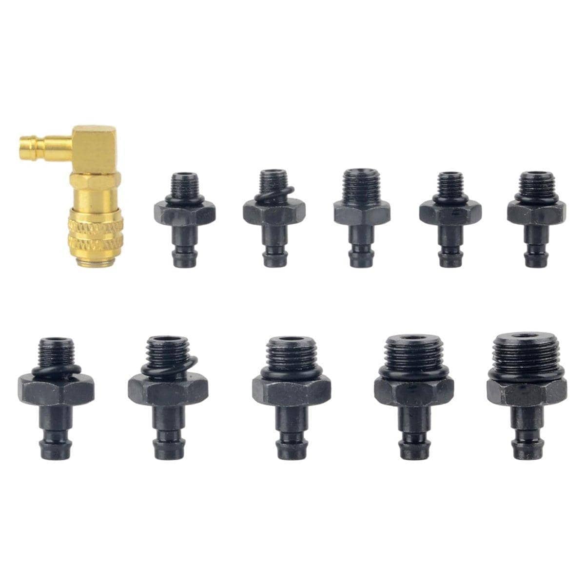 12 Piece Engine Oil Pressure Test Gauge Kit with Adaptors and Hose - Diagnostic Tool Set - view 5