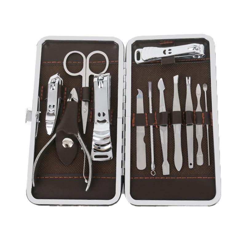 12-Piece Manicure and Pedicure Kit with Stainless Steel Nail Clippers and Case - view 2