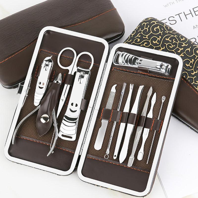 12-Piece Manicure and Pedicure Kit with Stainless Steel Nail Clippers and Case - view 3